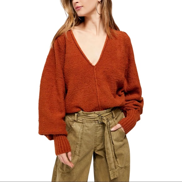 Free People Sweater | V Neck Pullover Sweater - Picture 9 of 9